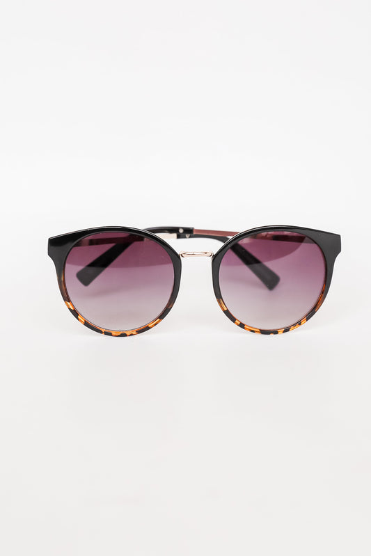 On An Adventure Black Round Sunglasses