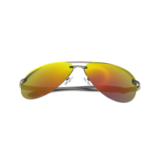 AVRO3168 - Oversized Metal Rimless Aviator Sunglasses For Men Women