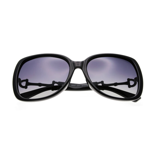 P9557 - Vintage Fashion Oversized Women Polarized Sunglasses Metal Pedal